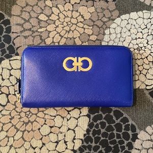 Salvatore Ferragamo royal blue wallet.